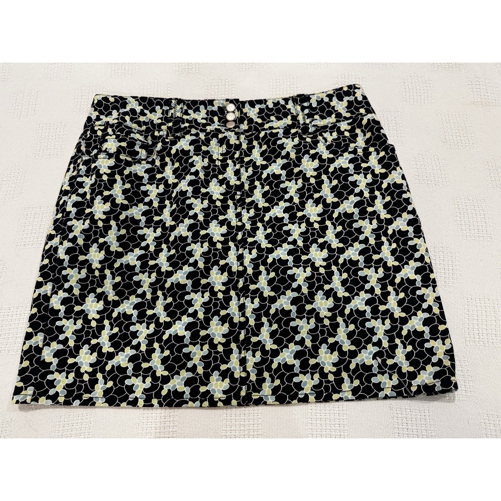 Ann Taylor Loft Petite 8P Floral Skirt Stretch Cotton Pockets 16" NWOT - Picture 4 of 7